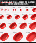 Red 23 Piece Automotive Cap Plugs Kit For Smoke Machine Leak Testing And Pipeline Sealing Compatible With Smoke Detectors Sizes Chart