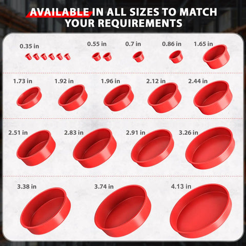 Red 23 Piece Automotive Cap Plugs Kit For Smoke Machine Leak Testing And Pipeline Sealing Compatible With Smoke Detectors Sizes Chart