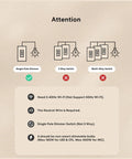 Illustration showing Smart Dimmer Switch Single Pole 2 Pack With HomeKit Alexa Google Assistant and guidelines for use.