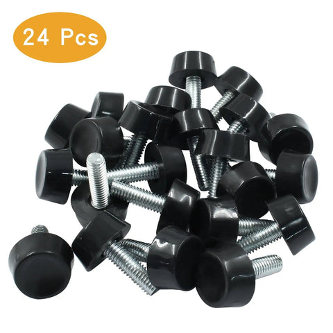 24 Pack M6 Furniture Leveling Feet Adjustable Table Levelers For Patio Tables Chairs Glide Screws In Threaded 27mm Long