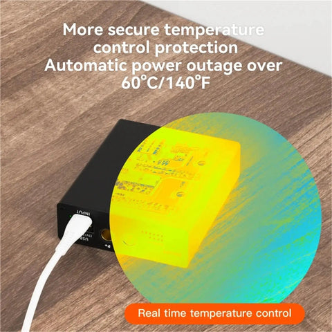 Portable Spot Welder Handheld Kit For DIY Folks With Full Accessory Bundle And Control Board temperature control feature shown