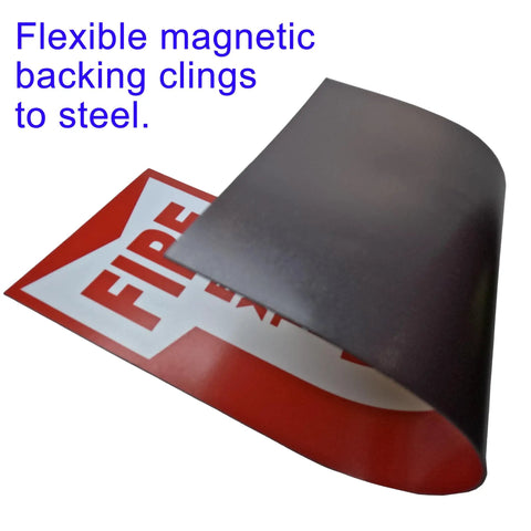 Fire Extinguisher Sign Magnet 4 1/8 By 10 3/4 Inches Weather Resistant Vinyl With Magnetic Backing Easy Mount Removable And Reusable