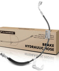 Beefy Front Passenger Side Brake Hydraulic Hose For Chevy And GMC Hummer Vehicles Fits Silverado And Sierra 1500 2500 3500 HD Classic Yukon XL 2500 Suburban 2500 Avalanche 2500 And H2 showing hose with coiled and metal fittings
