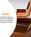 Four Pack Lid Support Hinges 4.5 By 0.79 Inches 180 Degree Folding Lift Stay Hinges Gold for cabinets and boxes use.