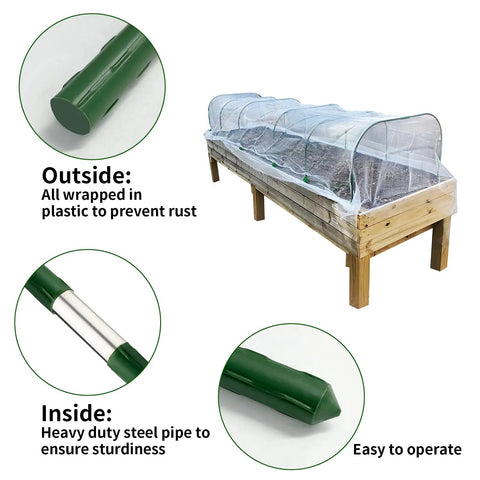 Must Have Garden Netting Kit For Raised Beds With Ultra Fine Mesh 8x20 Feet Includes Five Sets Of Garden Hoops And Clips Row Cover Netting For Greenhouse Protection Of Vegetables Fruits And Flowers