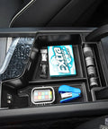 Center Console Organizer Tray For Volvo XC60 XC90 S60 S90 V60 V90 2018-2025 Armrest Insert with items inside