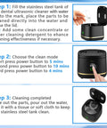 Keep Your Dental Gear Squeaky Clean With This Heavy Duty Ultrasonic Cleaning Machine For Braces Dentures Jewelry Toothbrush Heads And Baby Essentials Daily steps for usage with stainless steel tank and controls.