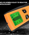 3 in 1 Stud Finder Wall Scanner with Live Wire Detector and Metal Finder for Wood Metal AC Voltage Detection LCD screen close-up