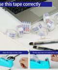 Crystal Clear Tape Refills Bulk Pack For Dispenser, 24 Rolls Of 0.75 Inch Wide By 1000 Inch Long Transparent Office And School Tape on desk
