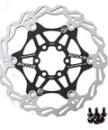 Floating Disc Brake Rotor 160mm 180mm 203mm Stainless Steel With 6 Bolts For Road And Mountain Bikes Anti Rust Low Weight