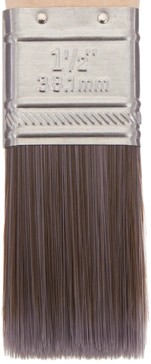 Flat Edge Master Pro Paint Brush One And A Half Inch With Polyester Blend Bristles Tapered And Flagged For Smooth Strokes