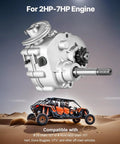 Savage Professional Grade Forward Reverse Go Kart Gearbox With 30 Series Torque Converter for 2HP-7HP engine, suitable for off-road use.
