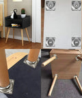 14 Degree Angled Leg Mounting Plates For Sofa And Furniture Repair No Wobble Fix Full Set Of 4 With M8 Screws Hanger Bolts