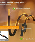 Outdoor String Lights 150 Ft Commercial Grade Waterproof Patio Lights With Shatterproof Bulbs And 5 Spares, wire and plug detail