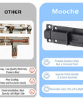 Premium Heavy Duty Stainless Steel Slide Lock Latch Featuring Dead Stop Barrel Bolt Design comparison with rusted latch.