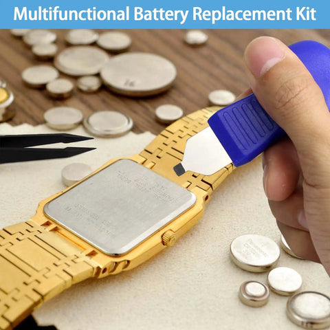 All In One Watch Repair Kit With 60 Batteries And 26 Tools, Back Remover, Case Opener, Spring Bar Tweezers, Ideal For Battery Replacement