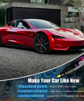 Red sports car with waterproof magic pen for scratches and rock chips, exact color match car paint touch up pen, seamless pro look