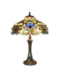 Amberwing Dragonfly Tiffany Style Table Lamp With Dope Multicolor Copper Foiled Glass, 352 Pieces, Downlight, Pull Chain.