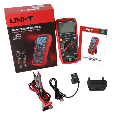 Pro Grade Digital Multimeter With True RMS, 22K Counts, 1000V AC DC Range, 20A Current, Tests Resistance, Capacitance, and accessories