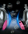 All Day Comfort Full Face Respirator Mask With Reusable Dual Filter System For Heavy Dust, Gas, And Vapor Protection front view