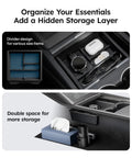 Center Console Organizer For Tesla Model Y Juniper Premium And Performance 2025 2026 And Model 3 Highland 2024 2025 2026 with double storage
