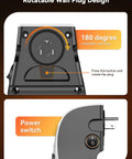 Power Saving 450W Space Heater With Remote Wall Outlet Plug As Seen On TV Adjustable Thermostat And Timer showing rotating plug design