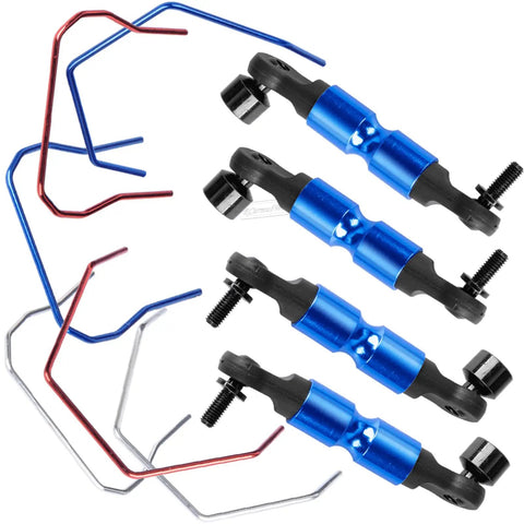 Alloy Aluminum Front And Rear Wide Sway Bar Upgrade Kit For 1/10 Slash Rustler Stampede Rally 4x4 4WD RC Cars CNC Machined Precision Fit