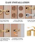 12 Pack 10mm Hidden Brass Barrel Hinges Kit With 10mm Drill Bit For Cabinet Doors And Furniture Projects easy installation steps