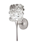 Candy LED Torch Wall Sconce With Glass In Clear And Brushed Nickel, High Power 4-6W Integrated LED illuminated on wall