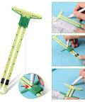 2 Pieces Sewing Gauge With Sliding Marker 5 In 1 Measuring Tool For Fabric Quilting And Sewing Hemming Ruler And Seam Allowance Guide.