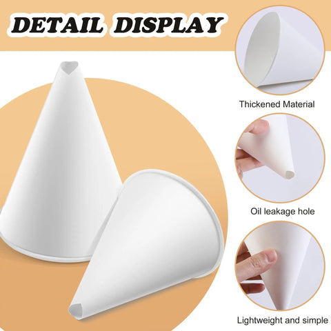 Disposable Engine Oil Funnels Set For Quick Oil Changes Paper Car Oil Change Funnels For Motor Oil Water Gas And Coolant
