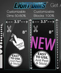 Original Strength Light Dimming Shapes Peel And Stick Dims Fifty To Eighty Percent To Reduce Led Glare In Home Office Or Car Pack Of Over One Hundred Dim Shapes displayed with various types and sizes.
