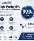 Industrial Grade Isopropyl Alcohol 99.9 percent IPA, Pro Grade Cleaning Solvent for Lab and Industrial Use, Fast Evaporating Low Residue Formula, 13.5 Fl Oz 400 mL, Single Pack - technical grade label