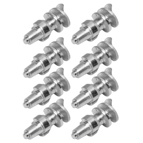 Eight Threaded Tungsten Tire Studs With Aluminum Body, designed for autos, trucks, and forklifts, providing winter ice grip.