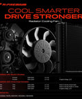 Direct Replacement Engine Radiator Cooling Fan Assembly For Buick Encore And Chevrolet Trax Inline Four Motor view showing 8 blade unit design.