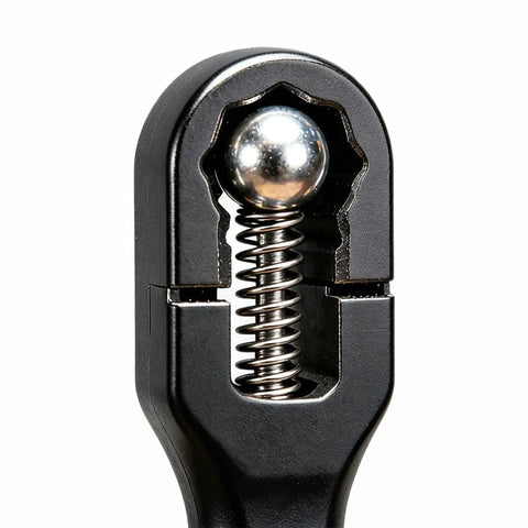 Grab This Killer SENRISE Compression Spring Kit With 300 Durable Stainless Steel Coils And 23 Sizes For All Your Mechanical Fixes, Switches, Reset Parts And Tool Builds Without Breaking The Bank Or Losing Mind. black spring-loaded tool head with steel ball and coil spring