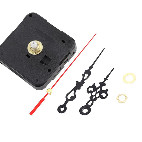 Quartz DIY Wall Clock Movement Mechanism Replacement Kit Battery Operated For Repair And Upgrade Black Finish parts display