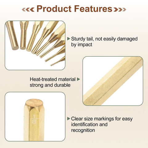 Pro Grade Heavy Duty Brass Punch Set One Eighth Inch Scratch Free Drive Pin Tools For Expert Watch Fixing Jewelry Crafting That Delivers No Sweat Precision And Dang Easy Grip
