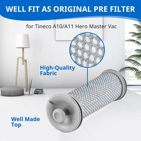 Pre Filter Set For A10 A11 Hero Master And Pure One S11 Cordless Vacuum with high-quality fabric in a modern living room