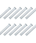 Heavy Duty M10 X 75mm Single Hole Clevis Pins Set Zinc Plated Carbon Steel Flat Head Hitch Pins For Trailer Latches, Mechanics Repair, Furniture Installation, Industrial Equipment, 12 Pieces, 12-pack