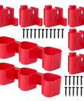 Tool Holder and Battery Mount for Milwaukee M12 12V Tools Wall Mount Hanger Kit Plastic Organizer for Garage Work Van and Toolbox Includes Shelf Grab and Go Access and 22 Screws for Quick Setup product set