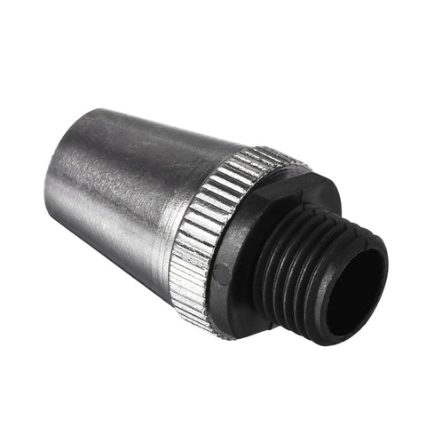 Black metal cable gland strain relief wire connector for hanging lights and ceiling pendants, 1/8 IP thread, 5 pack visible.