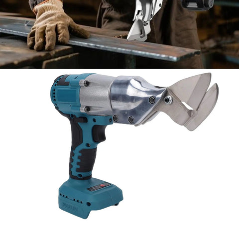 Hamwesh Cordless Metal Shears Electric Sheet Metal Cutter With 360 Rotating Head variable speed scissors, close-up view.
