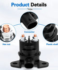 Starter Solenoid Relay for Defender HD5 HD8 HD10 and Maverick Max 1000R 2014 2017 Replacement OEM Part Numbers 278001802 278003012 black plastic shell with hex nuts