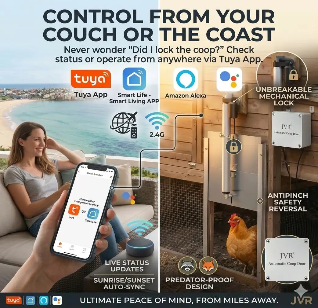 Smart WiFi Automatic Chicken Coop Door With App Control ✓