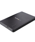 Battle Ready 4 Bay Thunderbolt 3 NVMe SSD Enclosure 40Gbps External Storage Dock with ports for fast data transfer.