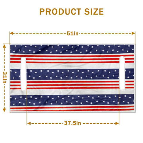 Patriotic USA Flag Golf Cart Seat Covers 51x31 Universal Fit For EZGO Club Car Yamaha Microfiber Red White Blue dimensions