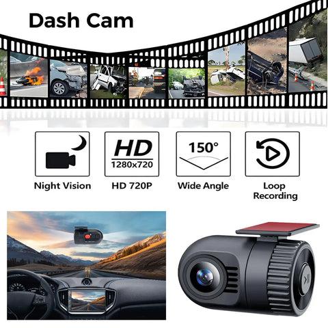Dope Double Din Car Stereo With Dash Cam And Wireless Apple CarPlay Android Auto 7 Inch Touchscreen with dash cam features