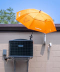 60 Inch Fire Rated Umbrella With Magnetic Base Kit HD Clamp For Rooftop Work NFPA 701 Fabric over rooftop unit