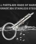 Marine Quick Release Pins One Quarter Inch Diameter With Drop Cam And Spring, 0.9 Inch Usable Length, 316 Stainless Steel